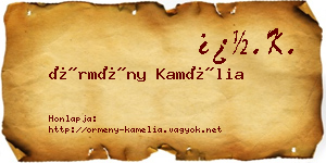Örmény Kamélia névjegykártya